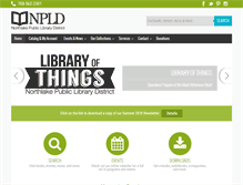 Tablet Screenshot of northlakelibrary.org